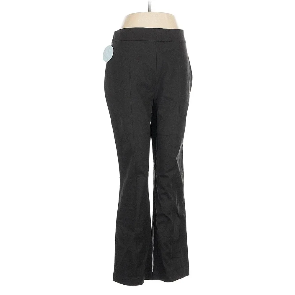 Hill House Home Claire Pant Trousers Cropped‎ Black NWT High Rise Flare Leg Med